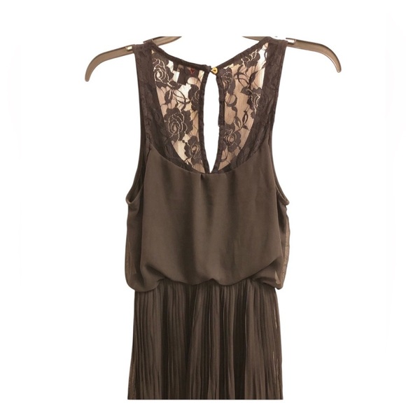 Guess Black Mini Dress pleats and lace detail size s - Picture 1 of 6